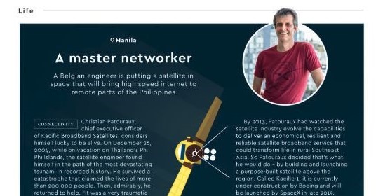 Christian Patouraux in the official magazine for Philippines Airlines