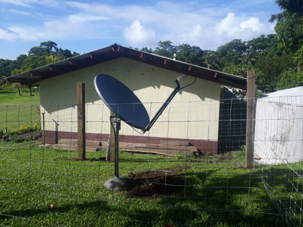 VSAT (satellite dish) installation