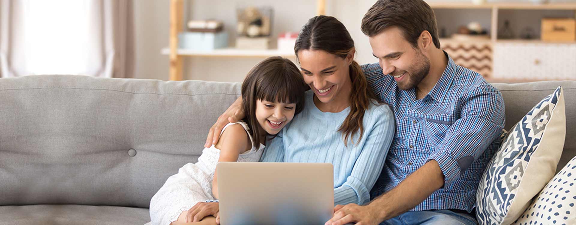 family enjoying Kacific high speed internet